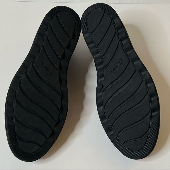 Clarks Ultimate Comfort Black Textured Wedge Slip On Loafers Normcore Shoes 7.5 - Picture 12 of 12